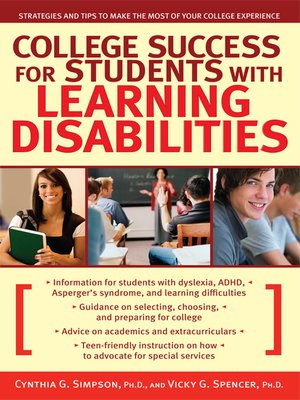 cover image of College Success for Students With Learning Disabilities
